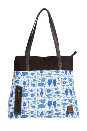 China-Blue Fish Tote Bag