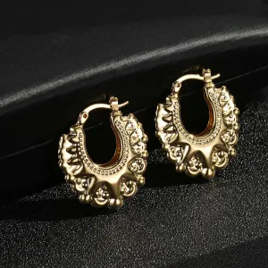 25mm Gold Filled Bonded Round Gypsy Creole Earrings