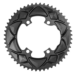 Absolute Black Round Road Chainring 2X 110/4 Shimano 9100 (50T/52T/53T)