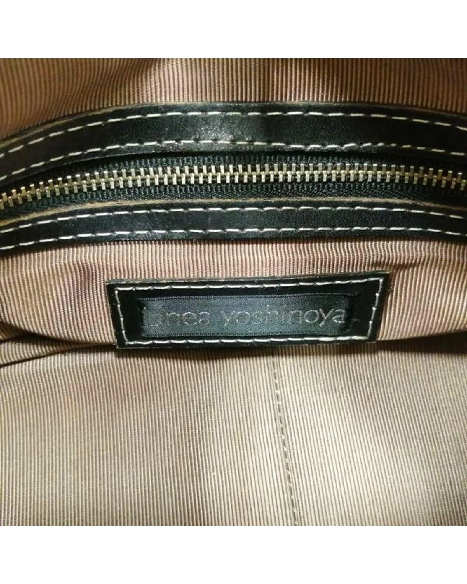 Authentic Black Leather Handbag from Ginza Yoshinoya