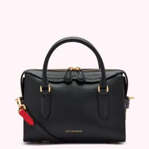 BLACK LEATHER SMALL DYLAN HANDBAG