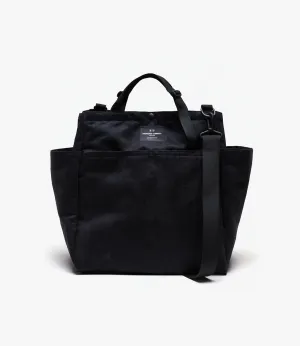 Carry-All Beach Bag – Black Polyester Fake Suede