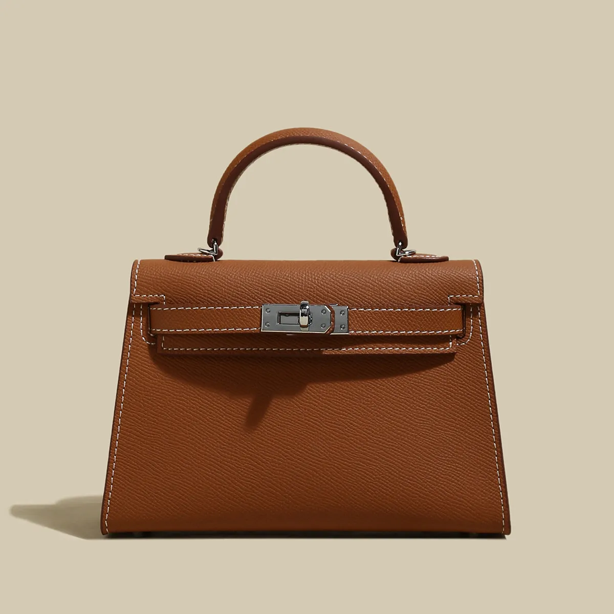 Classic Top-Handle Leather Bag