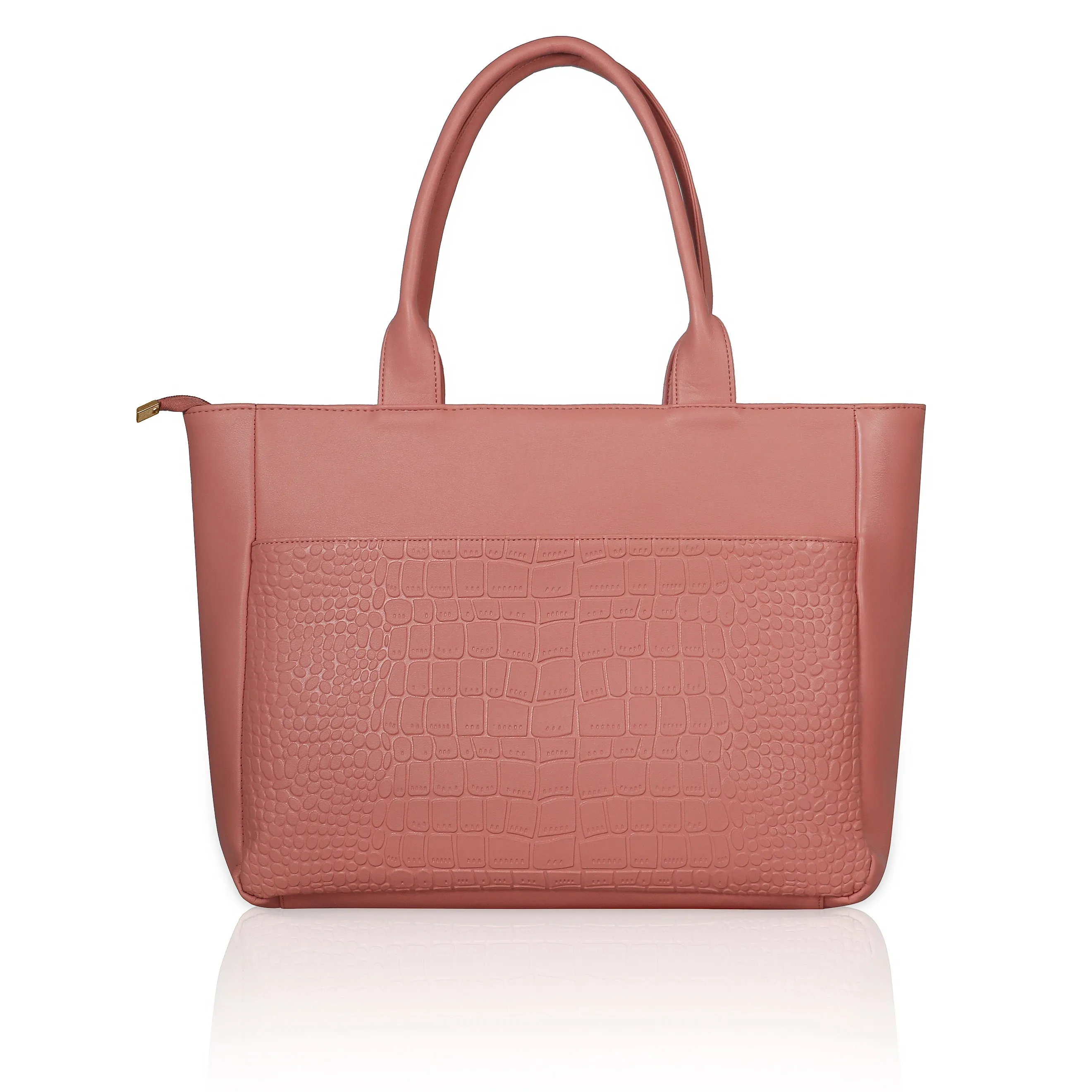 HandBag with Laptop case Coral Pink