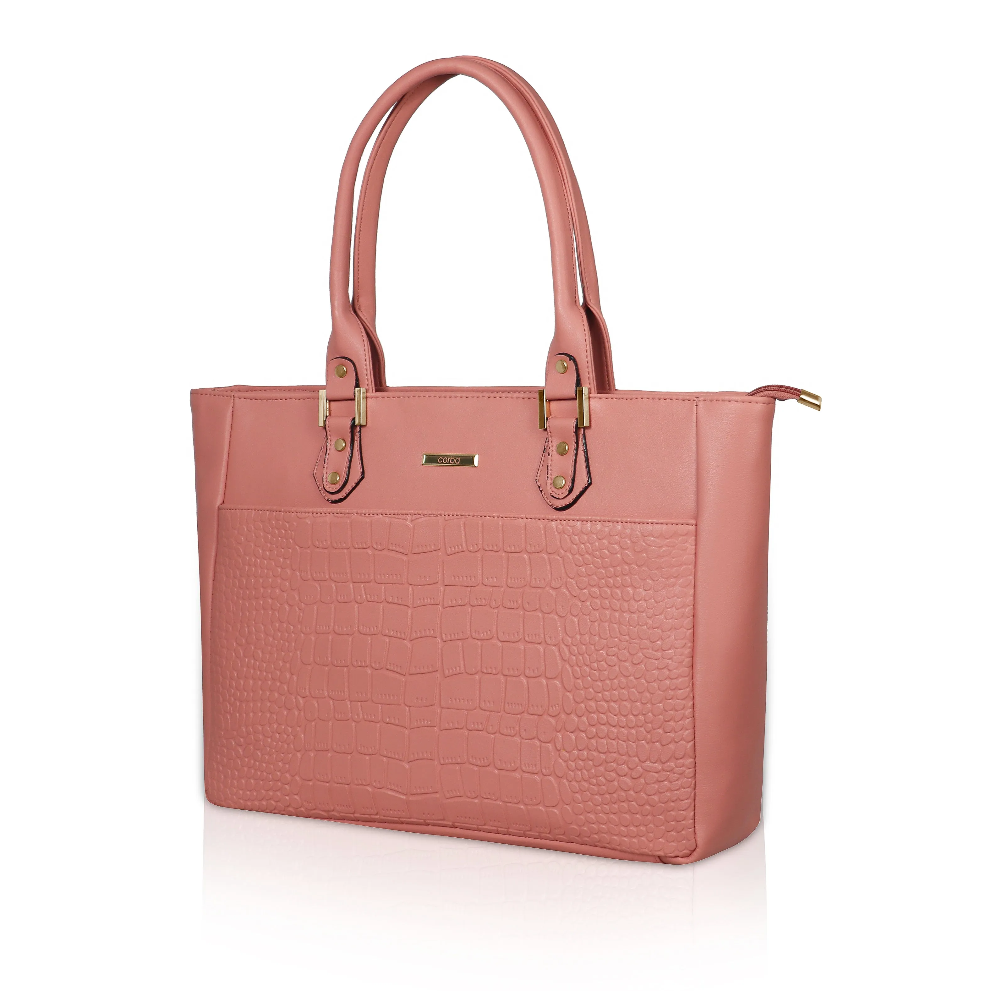 HandBag with Laptop case Coral Pink