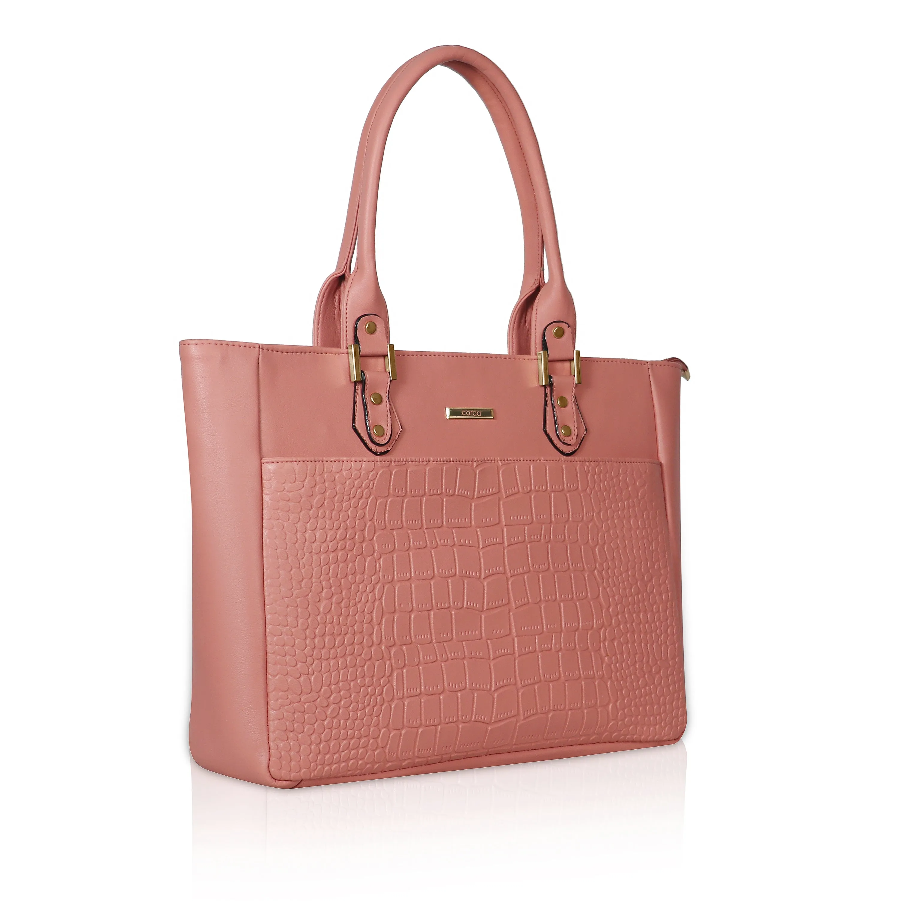 HandBag with Laptop case Coral Pink