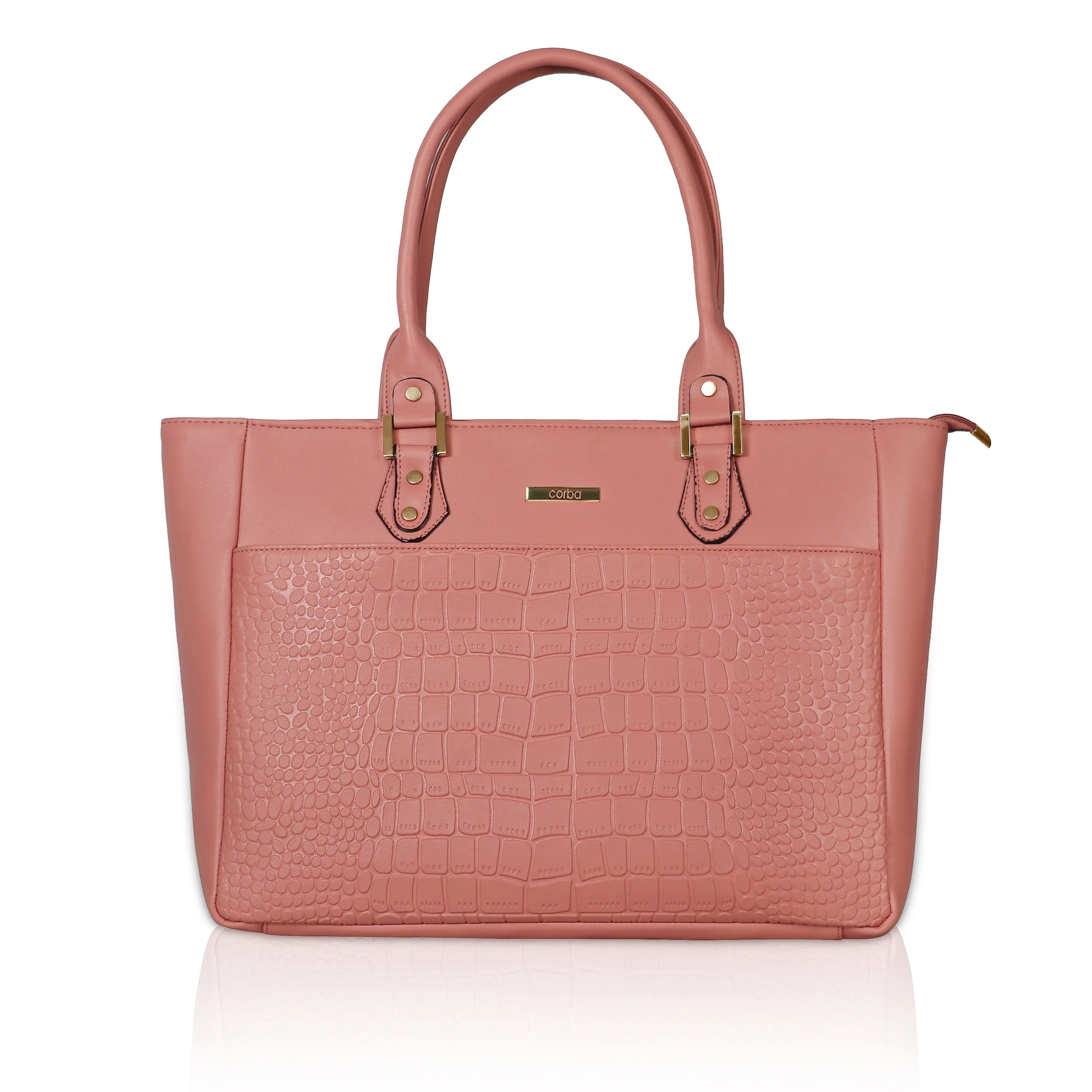 HandBag with Laptop case Coral Pink