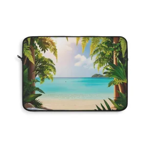 Laptop Sleeve - Mental Health Matters Serene Beach Escape