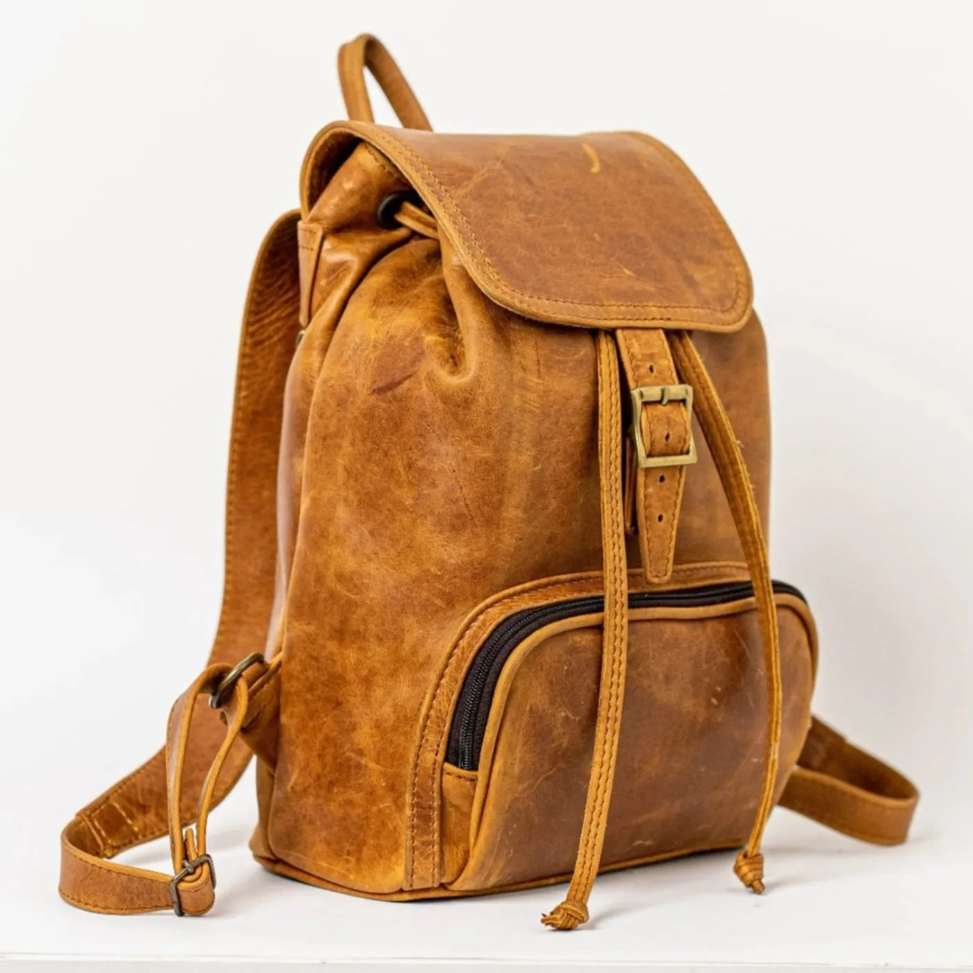 Leather Backpacks flap