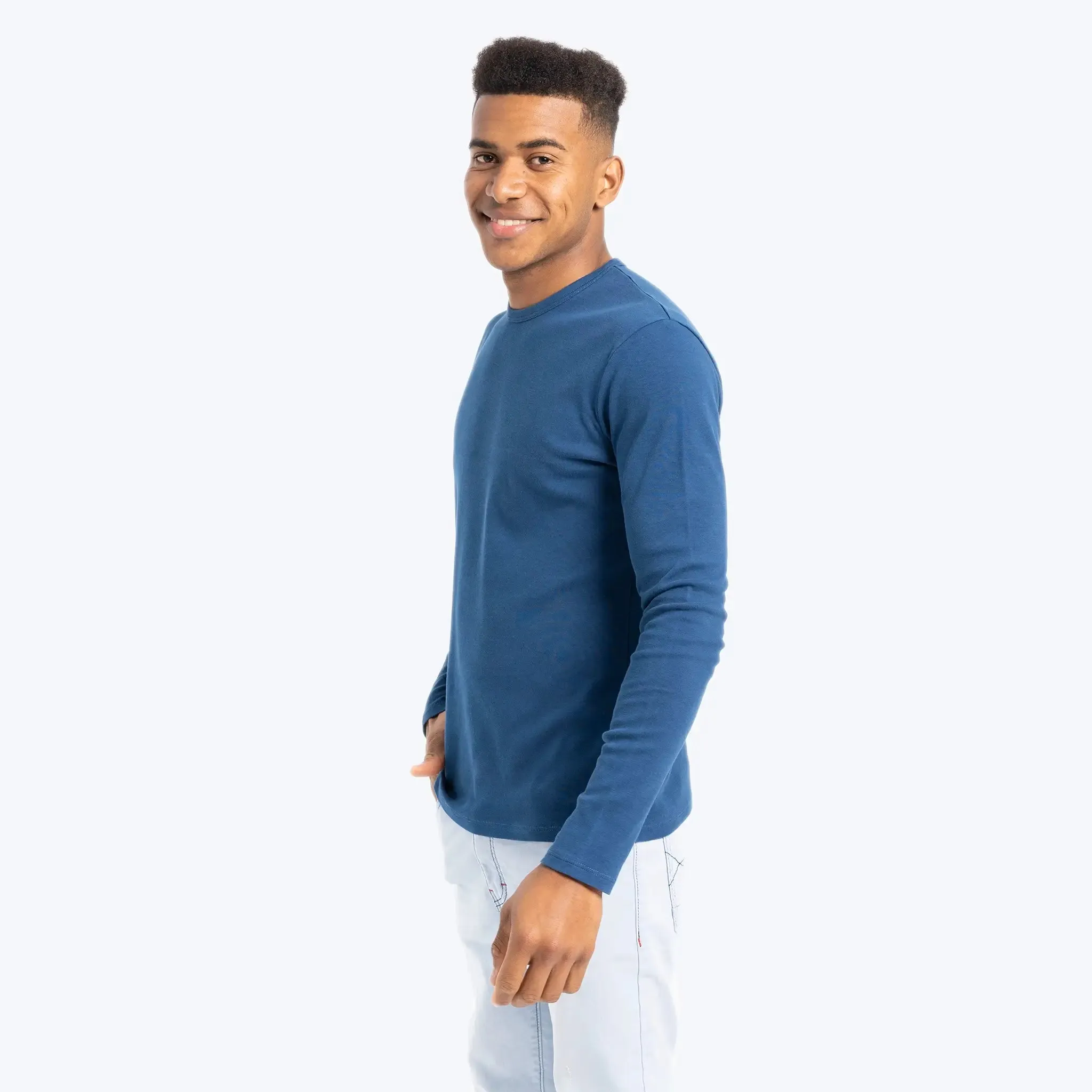 Men's Organic Pima Cotton Long Sleeve Shirt