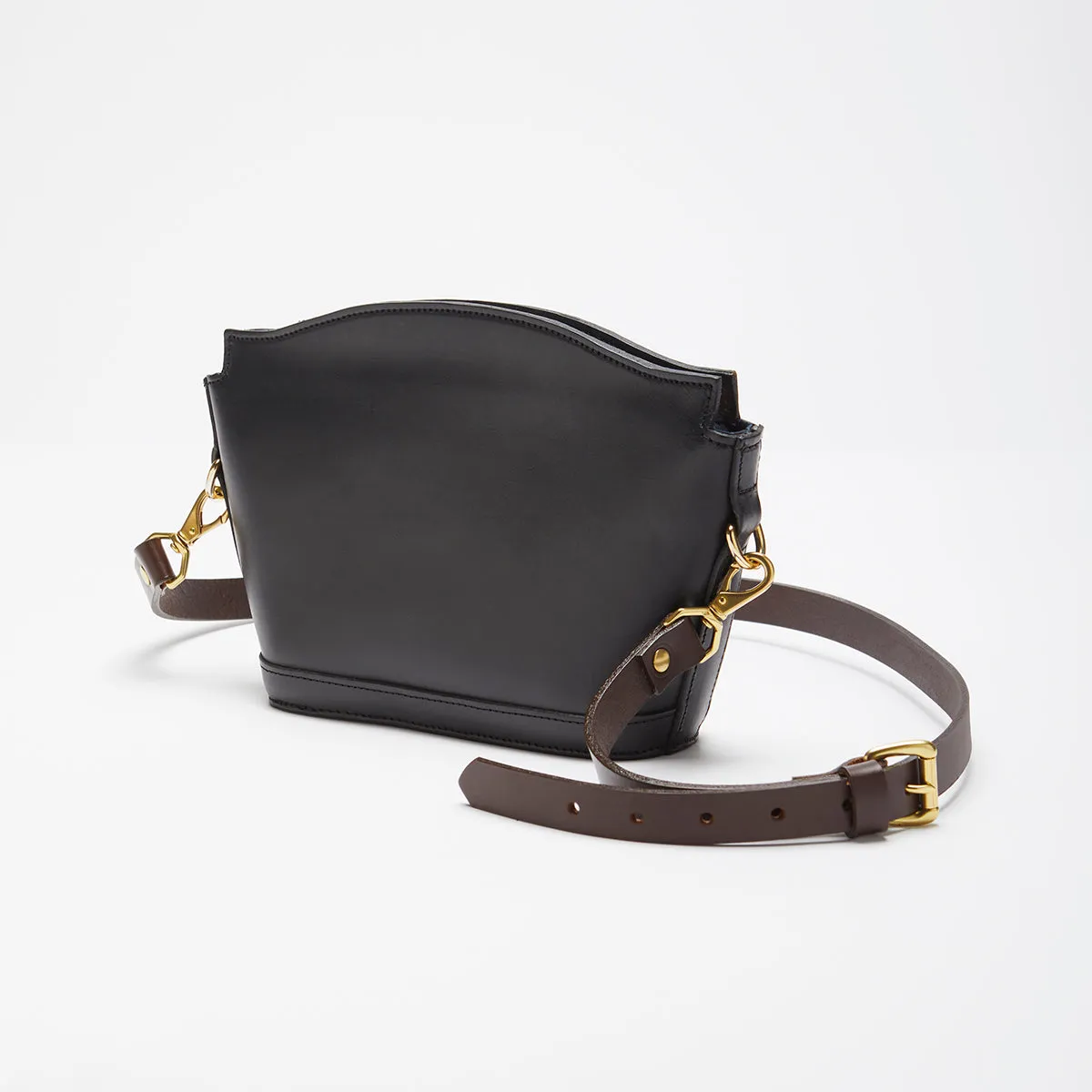 Mini Elwin Leather Handbag Black