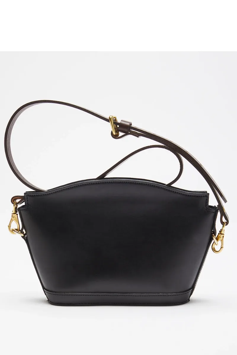 Mini Elwin Leather Handbag Black