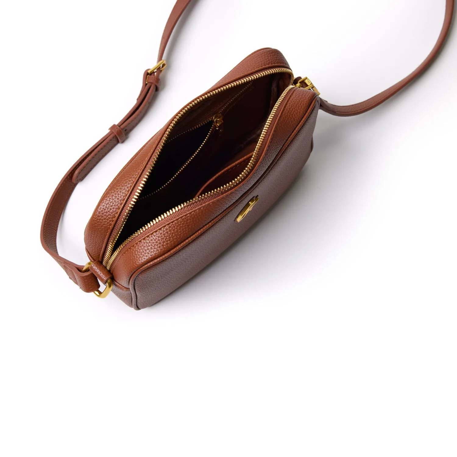 PEBBLE CAMERA BAG BROWN