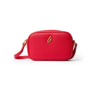 PEBBLE MINI CAMERA BAG RED