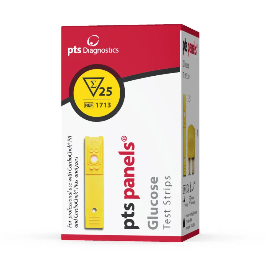 PTS Panels GLUCOSE Test Strips (25 Tests)