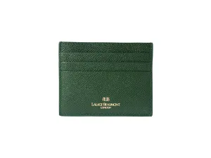 Single Card Holder Dolomite Pebble Print Calf Leather - Dark Green