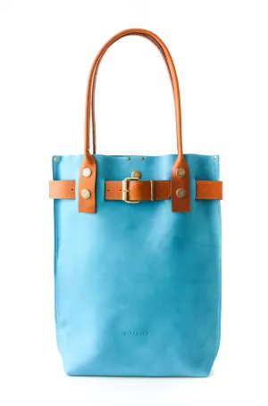 Sky Blue Leather Handbag