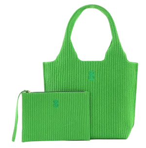 Sutton City Tote - Parakeet Green Stripe - Medium